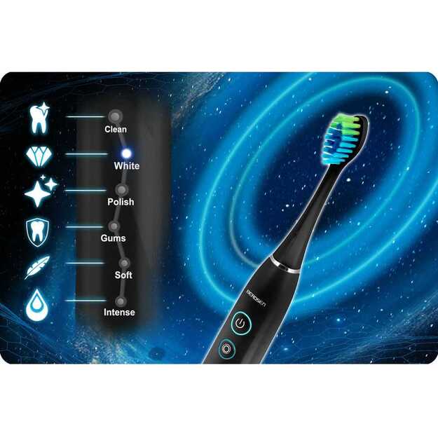 Berdsen Galaxy sonic dantų šepetėlis, juodas 11
