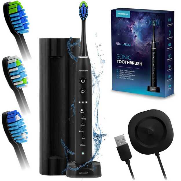 Berdsen Galaxy sonic dantų šepetėlis, juodas 12