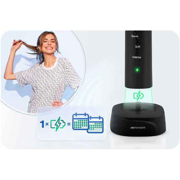 Berdsen Galaxy sonic dantų šepetėlis, juodas 17