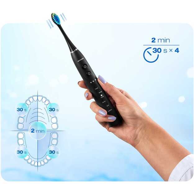 Berdsen Galaxy sonic dantų šepetėlis, juodas 21