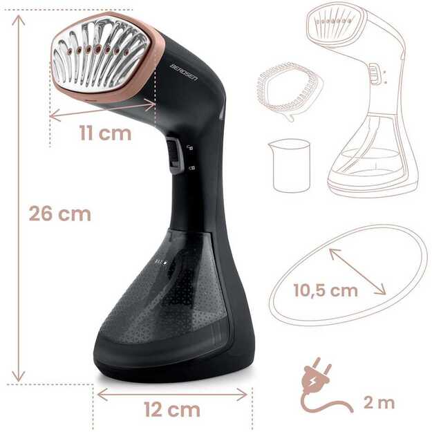 Berdsen BD-311 1600W drabužių garintuvas, garinis lygintuvas 4