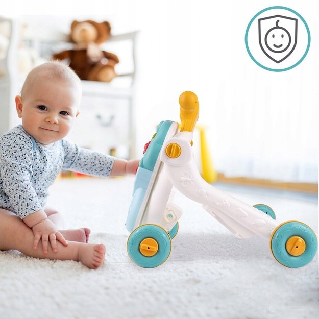 (NEGROJA PIANINAS PANELĖJE) Lavinamasis daugiafunkcis stumdukas kūdikiams, 4in1  4