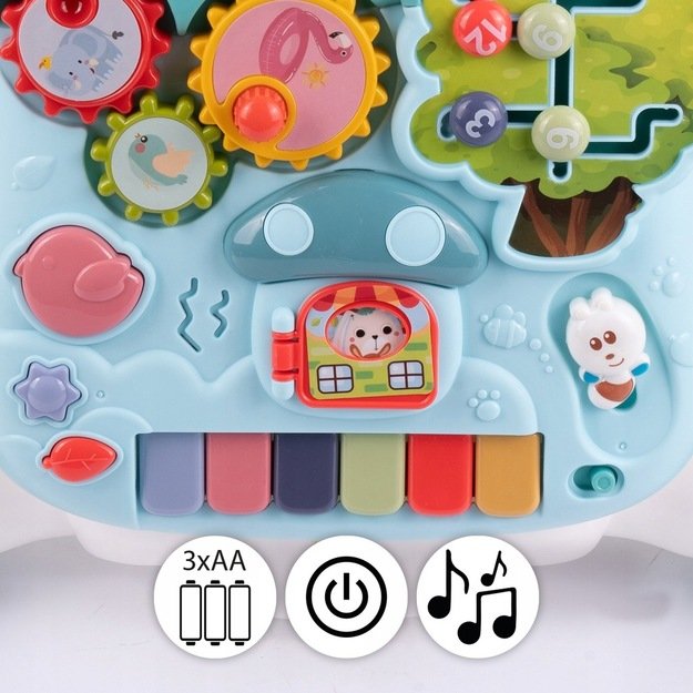 (NEGROJA PIANINAS PANELĖJE) Lavinamasis daugiafunkcis stumdukas kūdikiams, 4in1  2