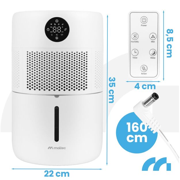Oro drėkintuvas, garinantis jonizatorius, aromaterapijos difuzorius, higrostatas WT-6000-ION 1