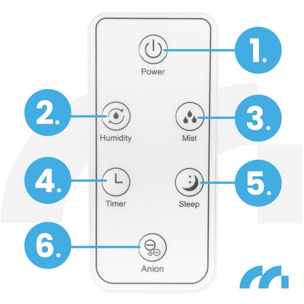 Oro drėkintuvas, garinantis jonizatorius, aromaterapijos difuzorius, higrostatas WT-6000-ION 11