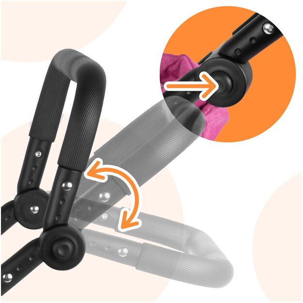 Vežimėlis lėlei gondola - nešioklė su rankine 5