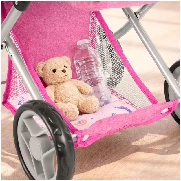 Vežimėlis lėlei gondola - nešioklė su rankine 7