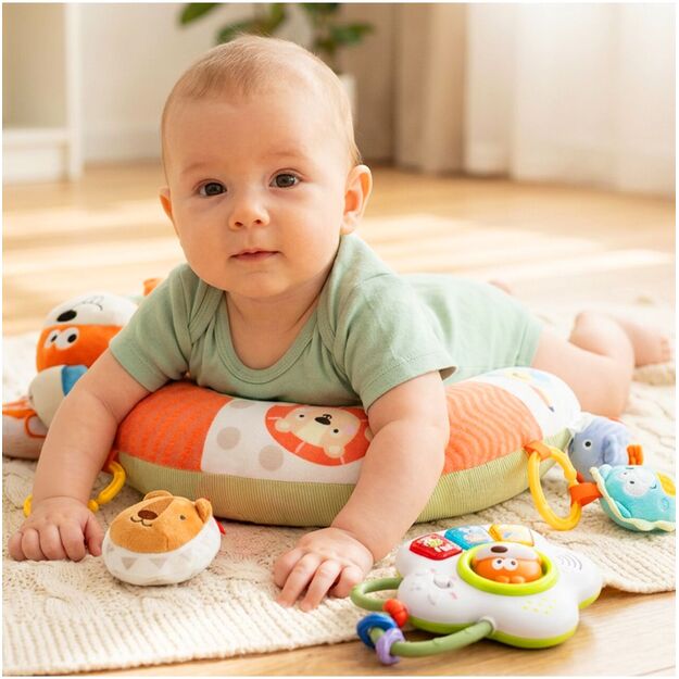 Sensorinė pagalvėlė kūdikiui su barškučiais Voverytė 8