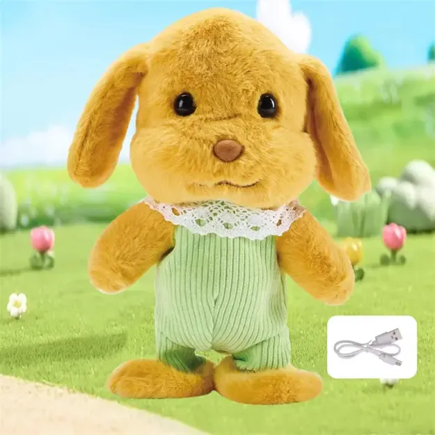 Interaktyvus pliušinis šuniukas – kalbantis, vaikštantis ir lavinantis minkštas žaislas  3