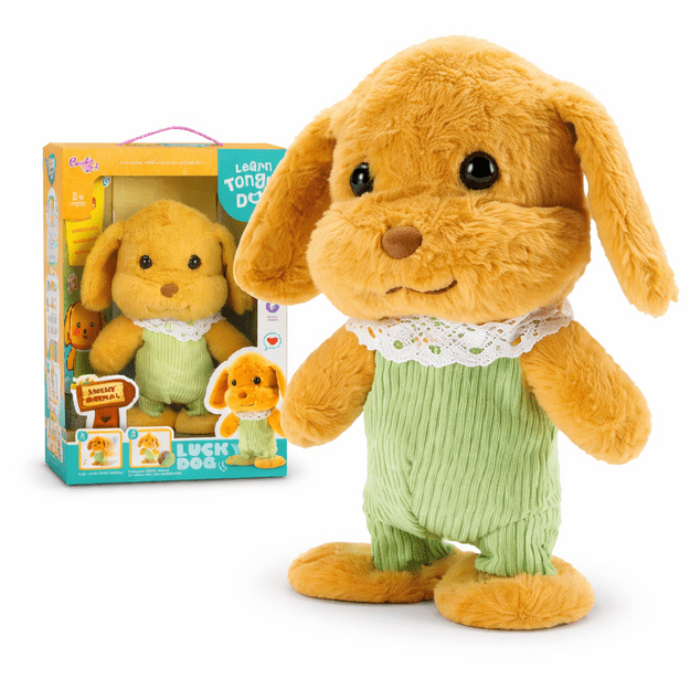 Interaktyvus pliušinis šuniukas – kalbantis, vaikštantis ir lavinantis minkštas žaislas 