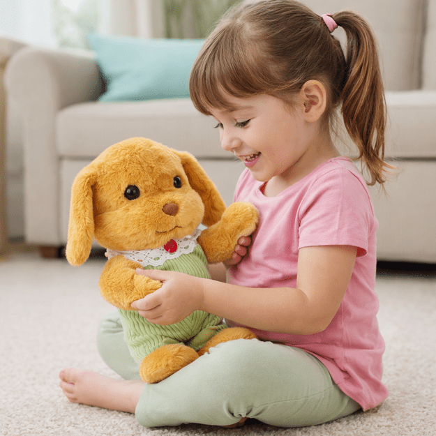 Interaktyvus pliušinis šuniukas – kalbantis, vaikštantis ir lavinantis minkštas žaislas  4