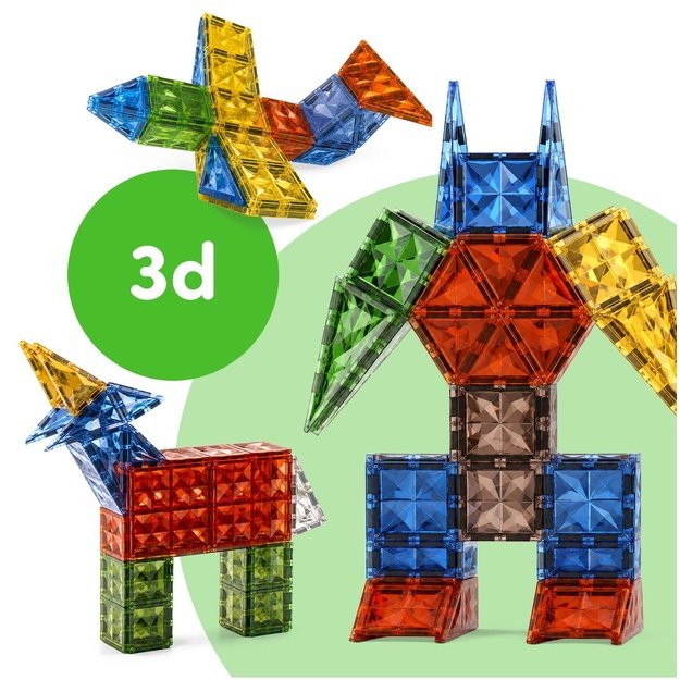 3D Magnetinis konstruktorius 82 dalys Gyvūnai
