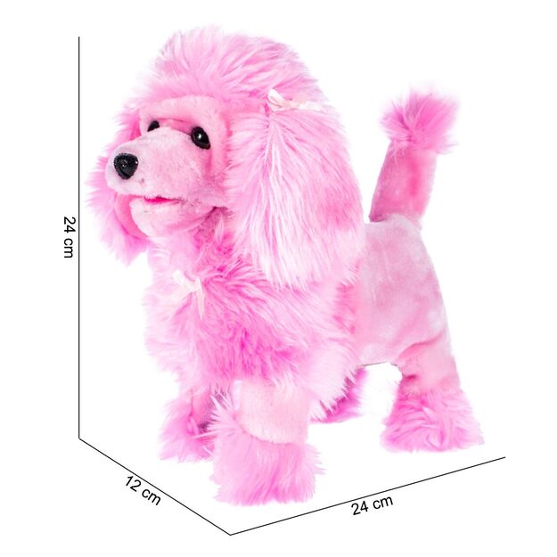 Minkštas žaislas Interaktyvus šuniukas valdomas nuotoliniu pavadėliu, 24 cm 5