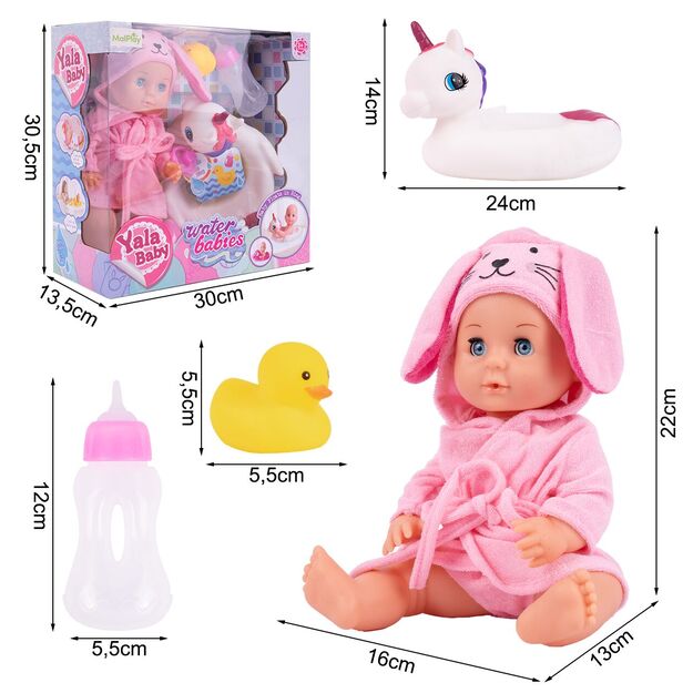 Lėlė kūdikis su maudynių ir kitais priedais, 30 cm 2