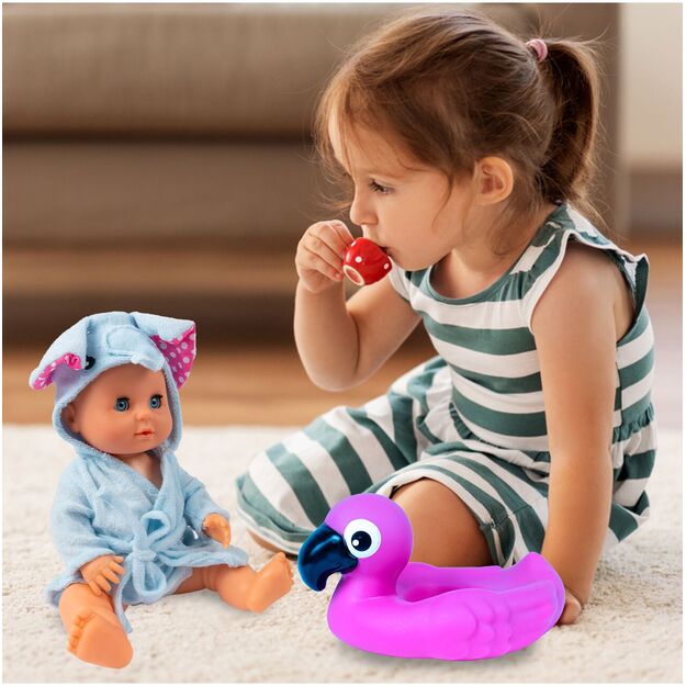 Lėlė kūdikis su maudynių ir kitais priedais, 30 cm 9