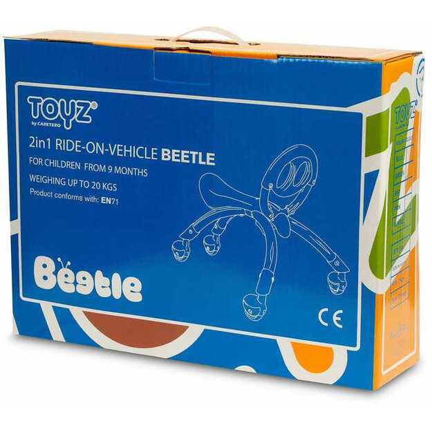 Paspiriama mašinėlė - stumdukas Toyz, Beetle, violetinė