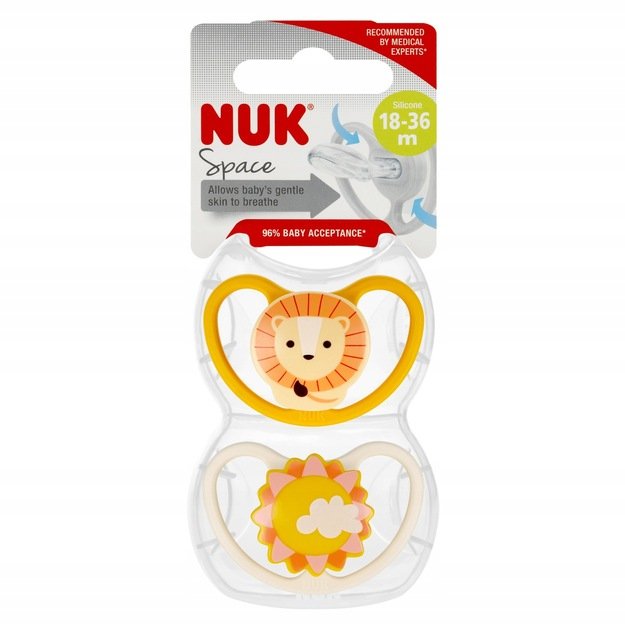 NUK silikoniniai čiulptukai, 18-36 mėn., 2vnt.
