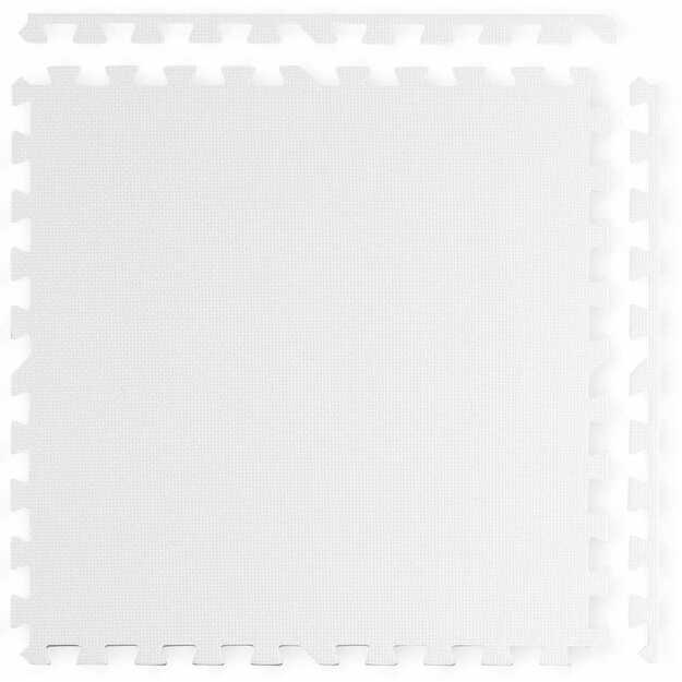 Didelis putplasčio kilimėlis, dėlionė Ricokids 60x60cm 4 vnt. baltos ir pilkos spalvos