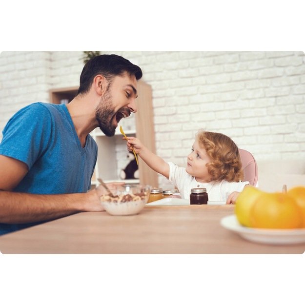 Ricokids Mani maitinimo kėdutė reguliuojama 3in 1, rožinė