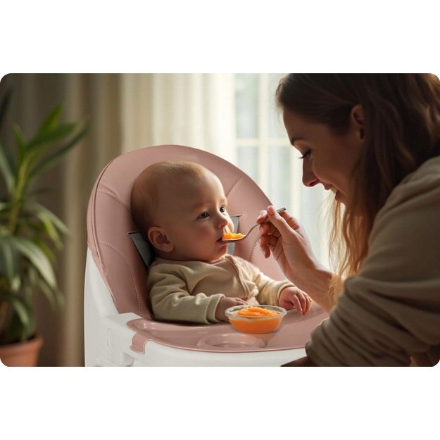Ricokids Mani maitinimo kėdutė reguliuojama 3in 1, rožinė