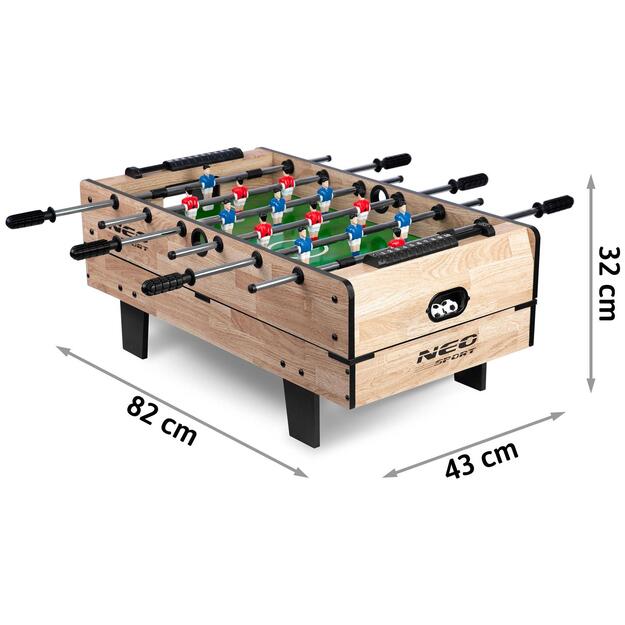 Kelių žaidimų stalas 4in1 Neo Sport NS-800 80x43x30cm medinis 17