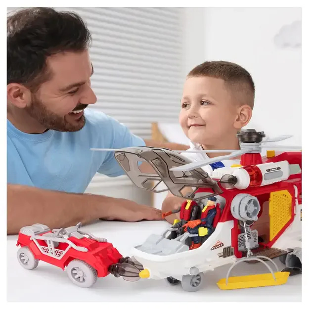 Didelis daugiafunkcis gelbėjimo sraigtasparnis su priedais, garsu ir šviesomis 8