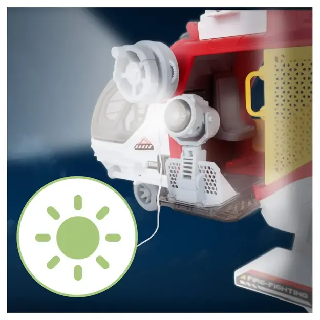 Didelis daugiafunkcis gelbėjimo sraigtasparnis su priedais, garsu ir šviesomis 15