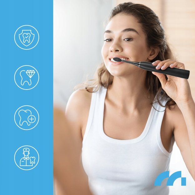 MalTec elektrinis dantų šepetėlis, atsparus vandeniui, X1 BL Sonic 4