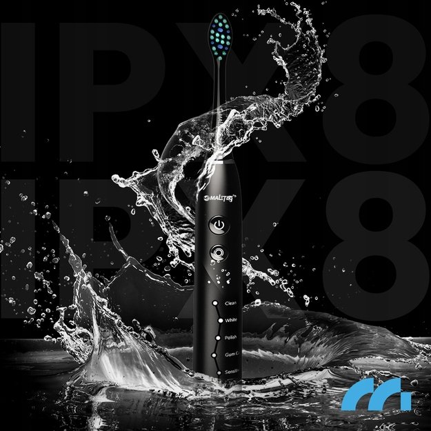 MalTec elektrinis dantų šepetėlis, atsparus vandeniui, X1 BL Sonic 11