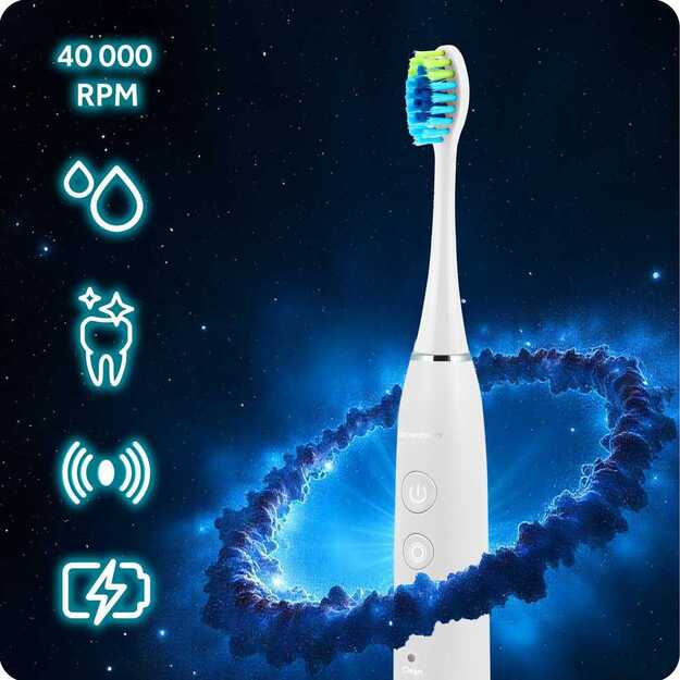 Berdsen Galaxy sonic dantų šepetėlis, baltas 4