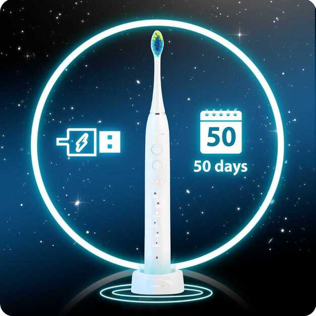 Berdsen Galaxy sonic dantų šepetėlis, baltas 10