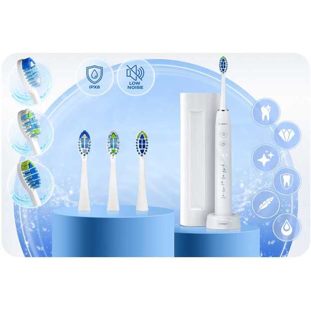 Berdsen Galaxy sonic dantų šepetėlis, baltas 20