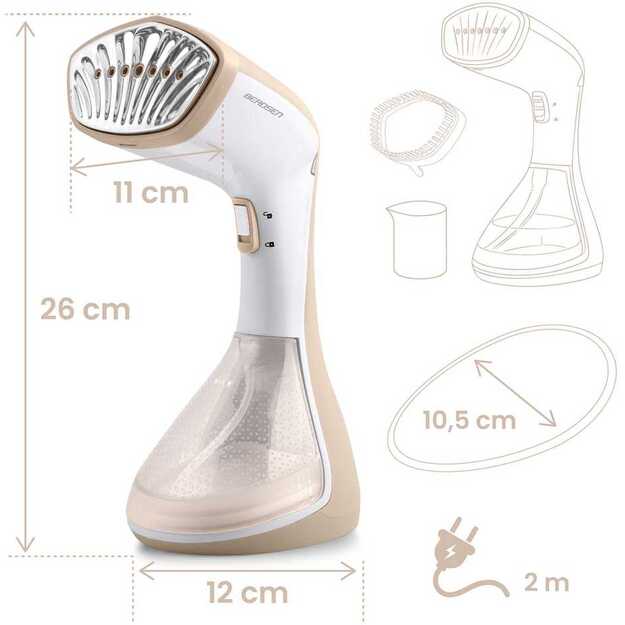 Berdsen BD-311 1600W drabužių garintuvas, garinis lygintuvas 7