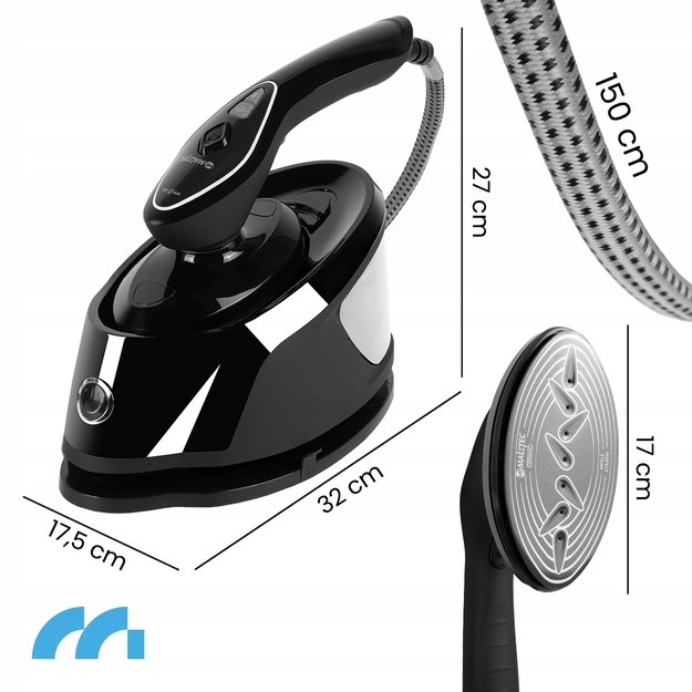 Garinis drabužių lygintuvas „MalTec SteamCare“ 2500 W  su stotele 2