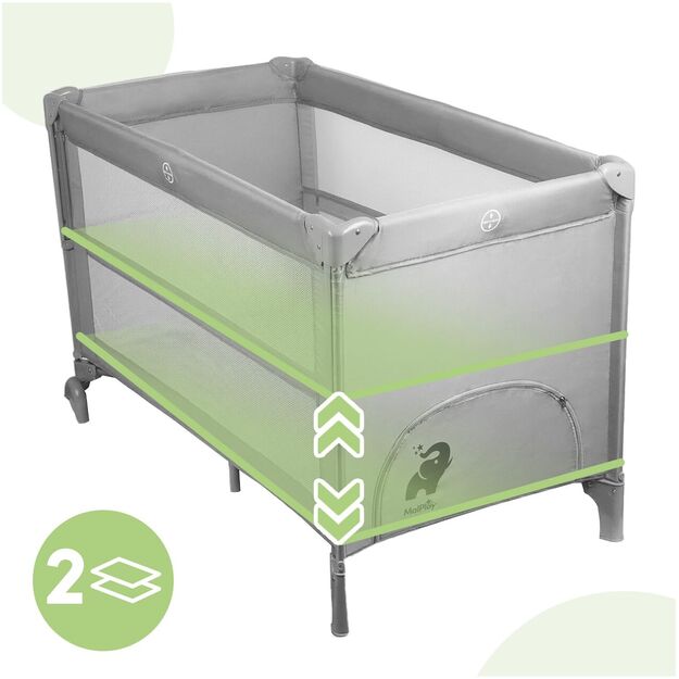 Kelioninė pristatoma lovytė - maniežas su krepšiu Doro, 125 x 65.5 x 76.5 7