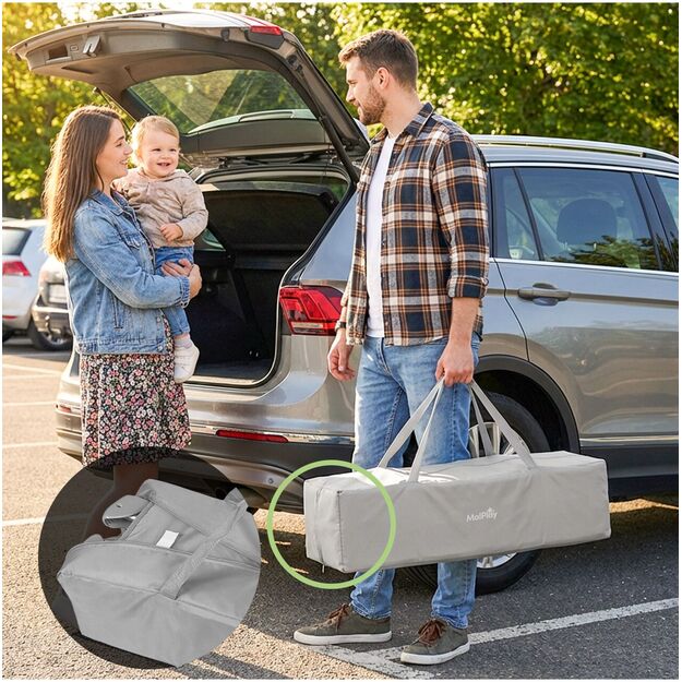 Kelioninė pristatoma lovytė - maniežas su krepšiu Doro, 125 x 65.5 x 76.5 12