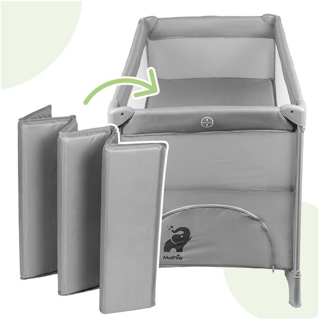 Kelioninė pristatoma lovytė - maniežas su krepšiu Doro, 125 x 65.5 x 76.5 13