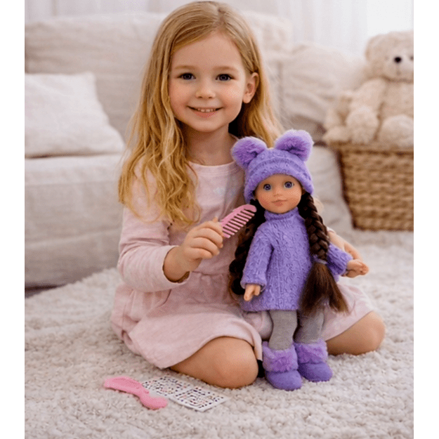 Lėlė brunetė su priedais šukavimui, 40 cm 1
