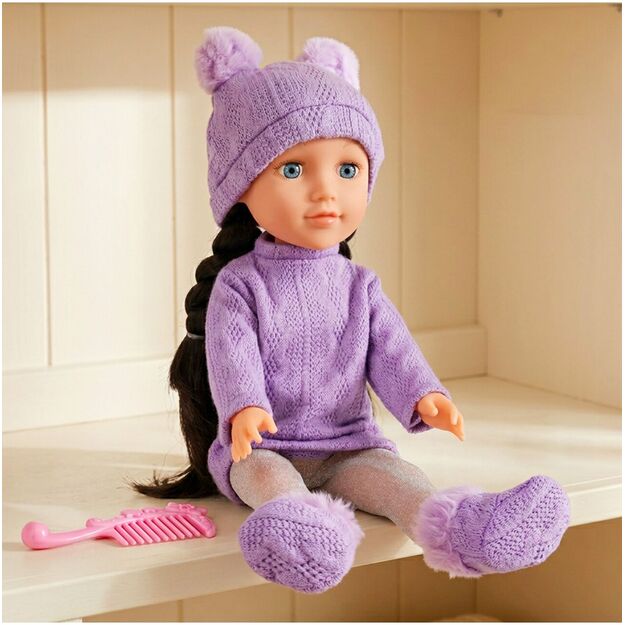 Lėlė brunetė su priedais šukavimui, 40 cm 4