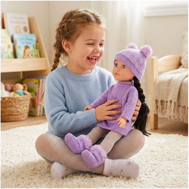 Lėlė brunetė su priedais šukavimui, 40 cm 3