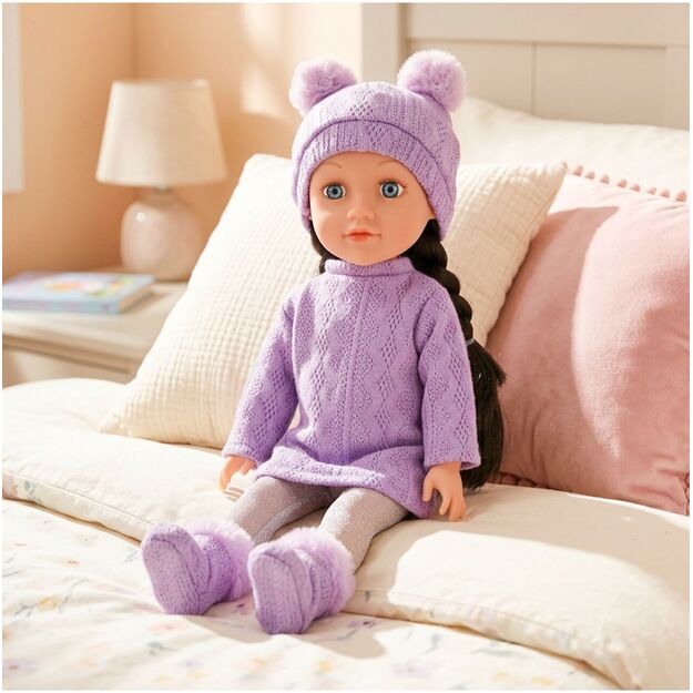 Lėlė brunetė su priedais šukavimui, 40 cm 5