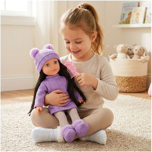 Lėlė brunetė su priedais šukavimui, 40 cm 6