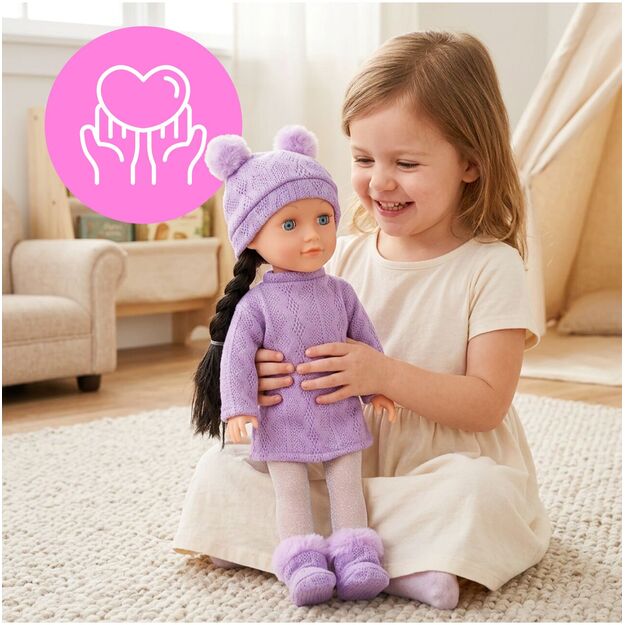 Lėlė brunetė su priedais šukavimui, 40 cm 7