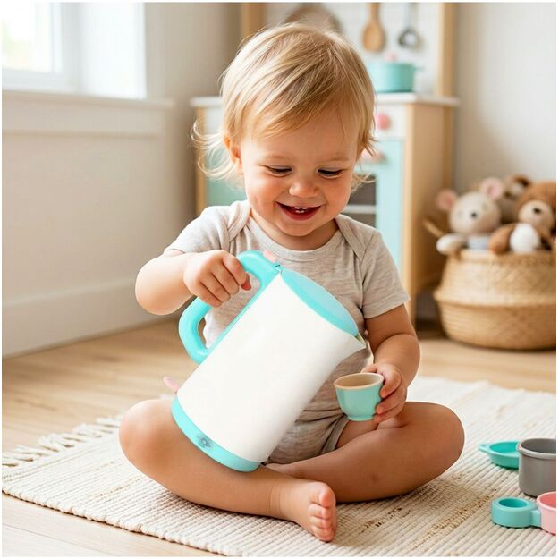 Žaislinis virtuvinis virdulys su atidaromu dangteliu, šviesa ir garsu 6