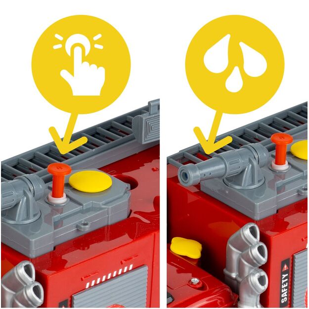 Žaislinė gaisrinės mašina su efektais - šviesa, garsas, dūmai 4