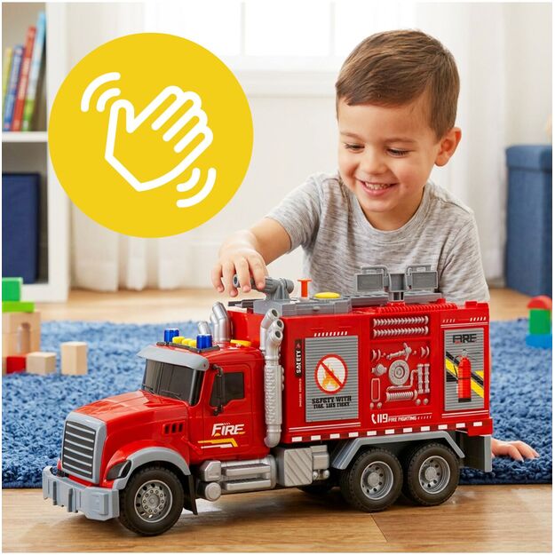 Žaislinė gaisrinės mašina su efektais - šviesa, garsas, dūmai 8