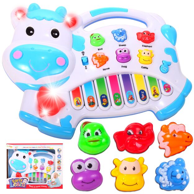 Vaikiškas pianinas Karvutė kūdikiams