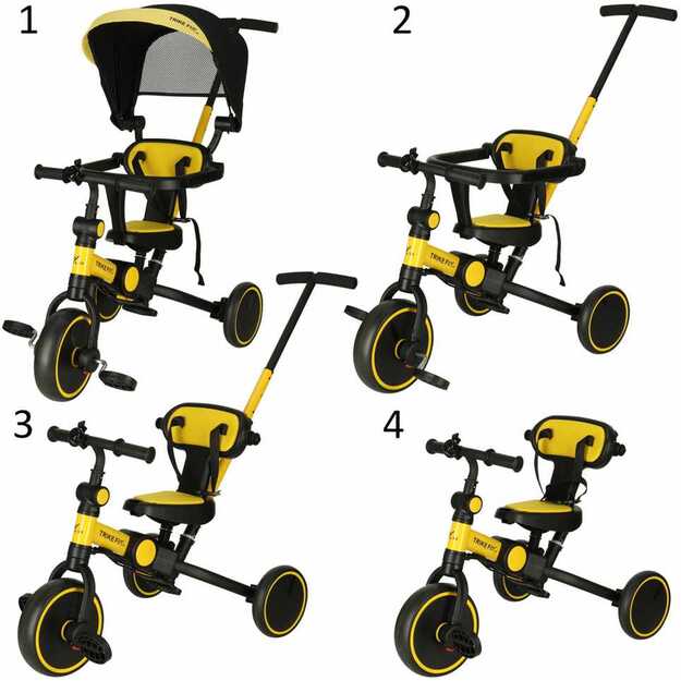 Vaikiškas triratukas „Trike Fix V4“ su stogeliu