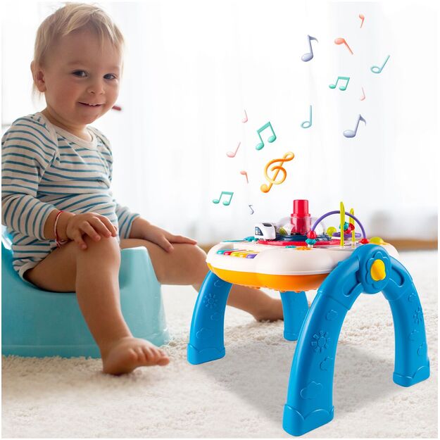 Interaktyvus lavinamasis muzikinis staliukas su traukinuku 2in1