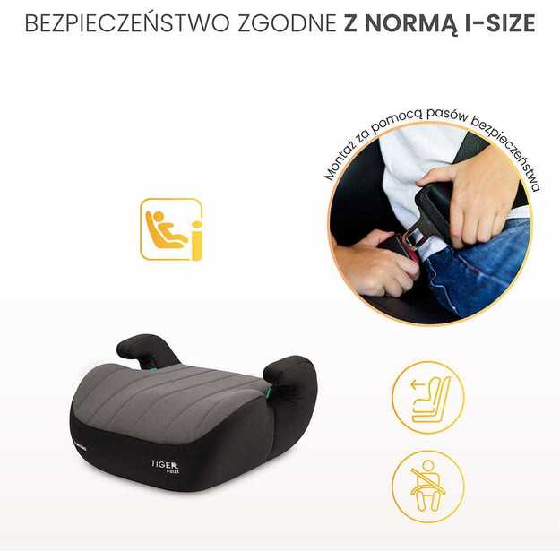 Automobilinė kėdutė-paaukštinimas Caretero Tiger I-size, 15-36 kg, juoda 5